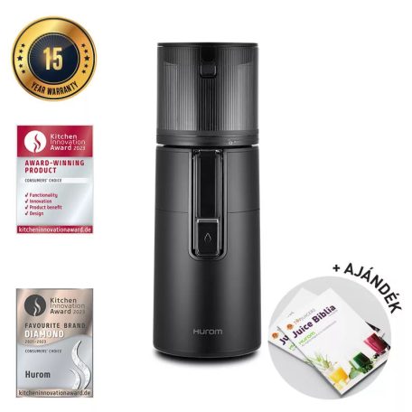 Hurom H400 lassú prés slow juicer /fekete/ + Juice Biblia