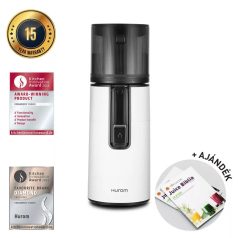 Hurom H400 lassú prés slow juicer /fehér/ + Juice Biblia