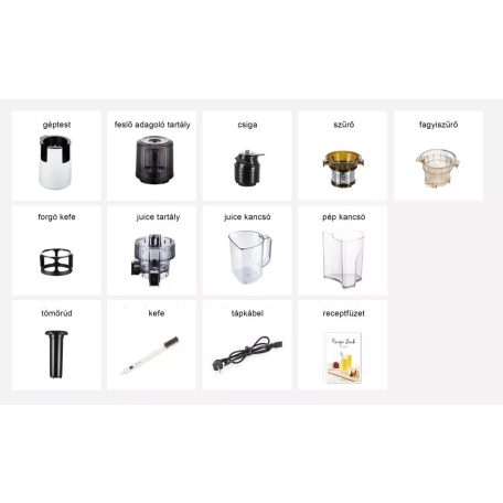 Hurom H70ST lassú prés slow juicer (matt fekete) - fémszűrővel