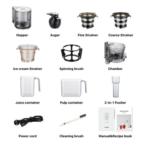 Hurom H80ST Premium Slow Juicer /titánszürke/ + Juice Biblia